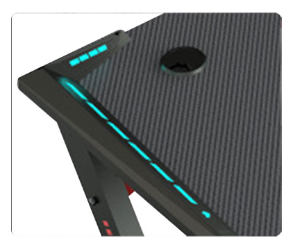 FUFU&GAGA 55inch Gaming Desk-game computer desk with LED lighting