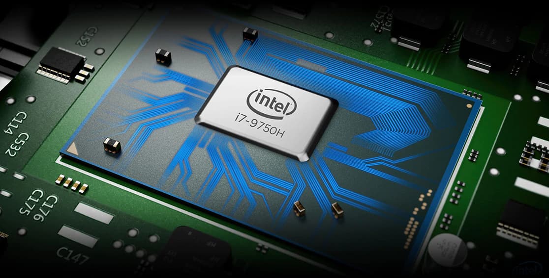 close look at Intel i7-9750H processor