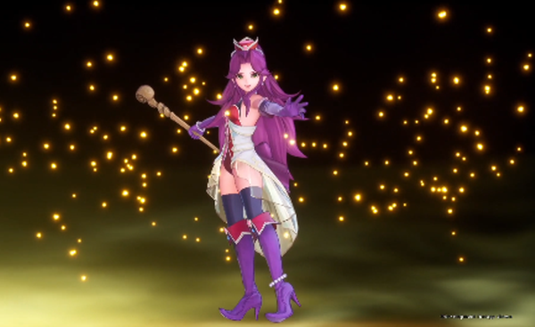 a female hero unleahsing magic in Trials of Mana