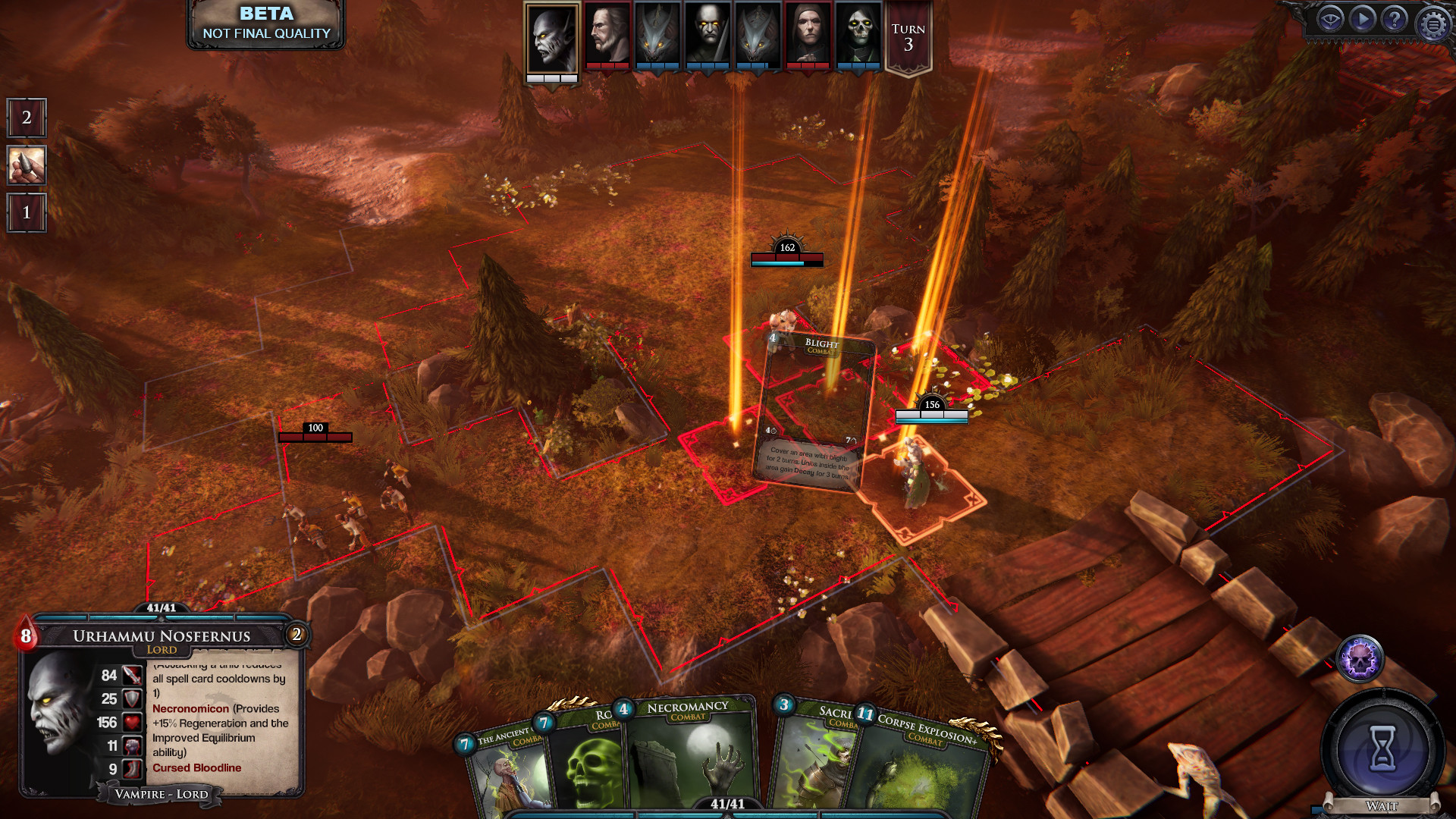 screenshot1 for Immortal Realms: Vampire Wars showinga grid system