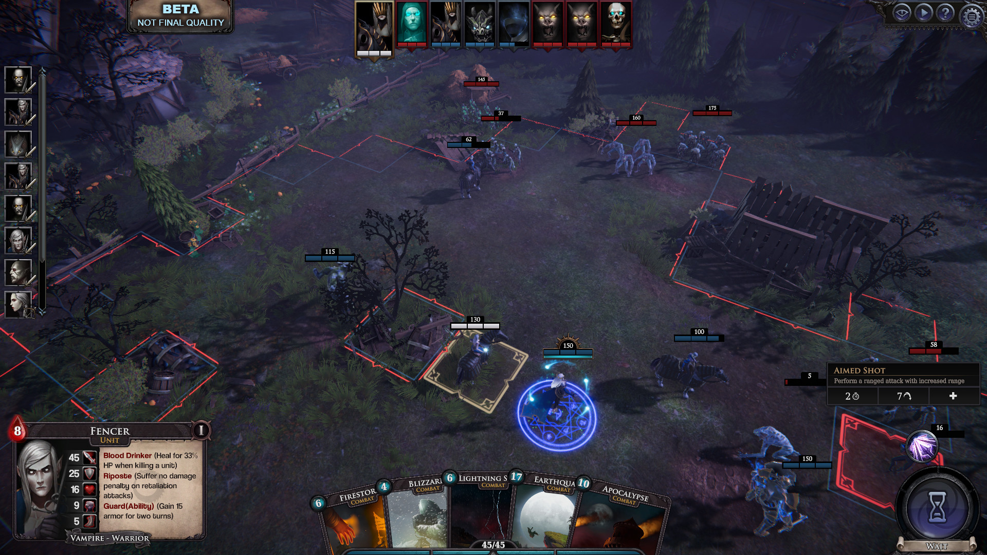 screenshot3 for Immortal Realms: Vampire Wars showing a battle scene