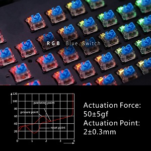 1STPLAYER RGB Gaming Mechanical USB Wired Keyboard