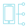 Smartphone connecting to three different points