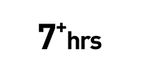 Logo - 7+ hours battery