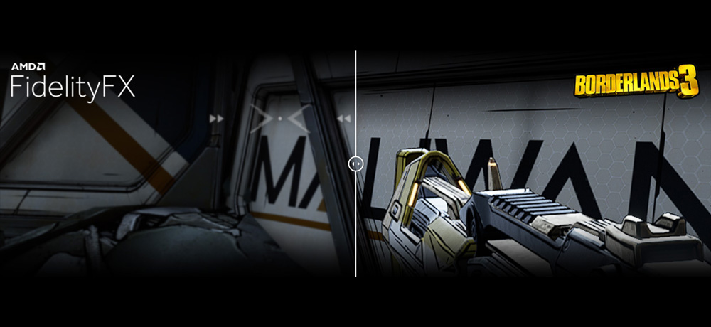 AMD FidelityFx technology in Borderlands 3.