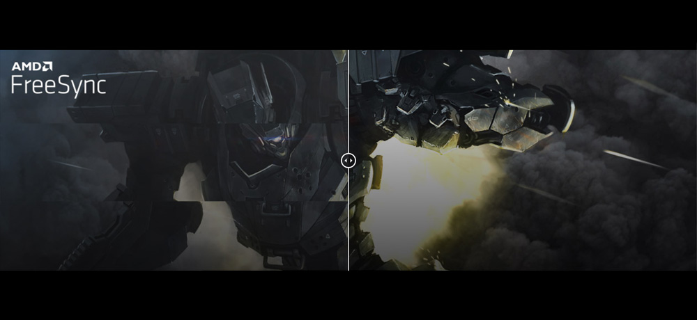 Different effect when AMD FreeSync technology is on.