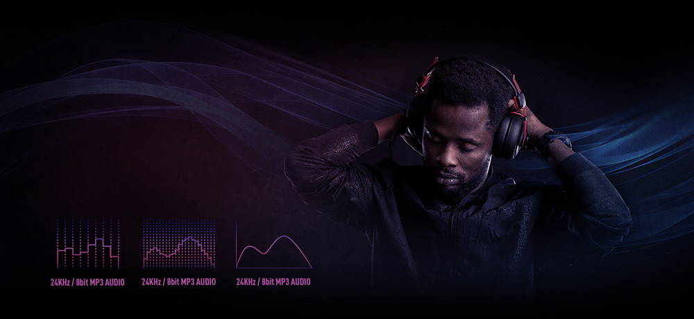 A man is listening music.