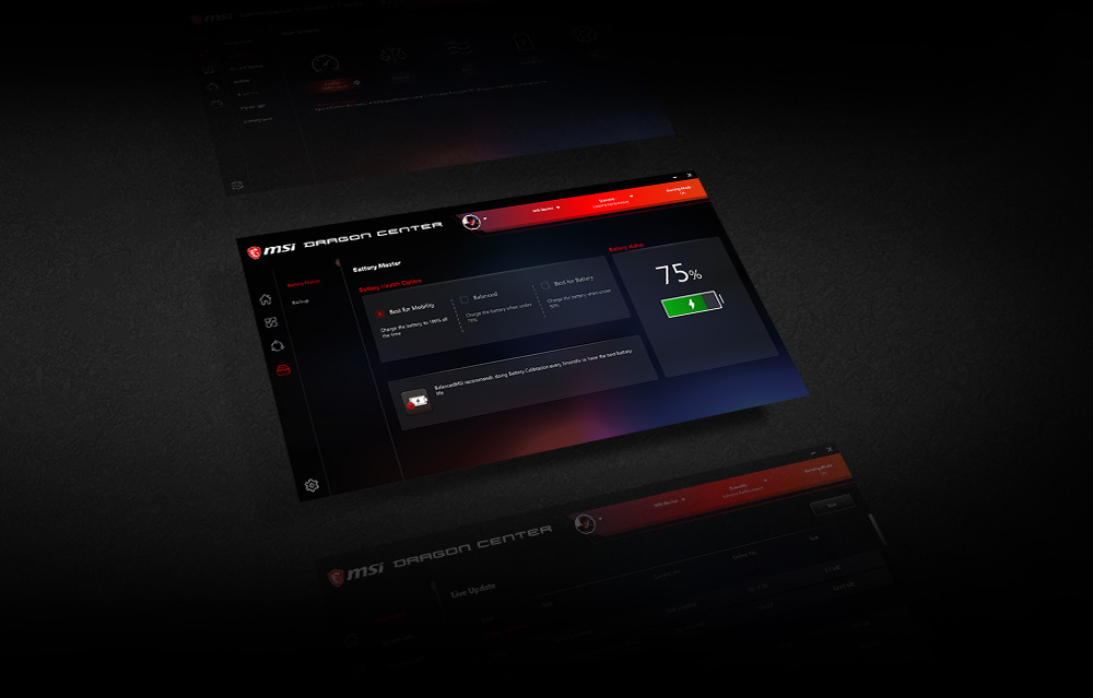 Software UI - Dragon Center