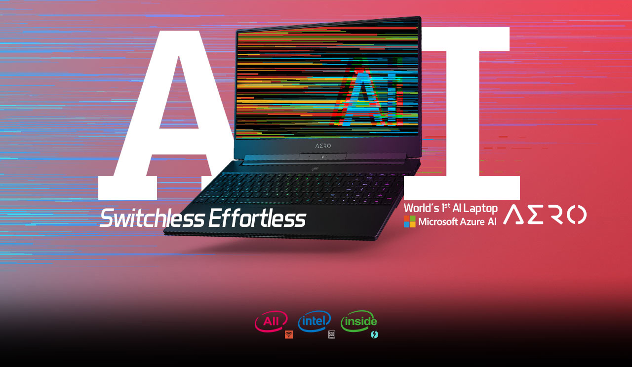 a laptop with a colorful image as screen