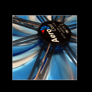 silent master 200mm blue led fan
