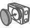 Clipart of filter in front an action camera lens