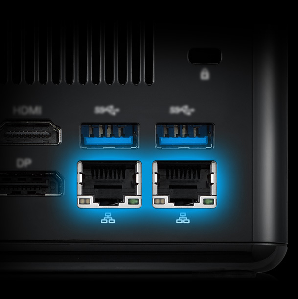 enlarged ports