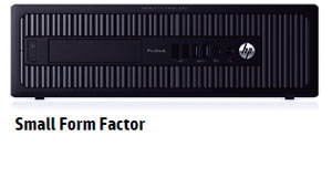 HP ProDesk 600 G1 Desktop Small Form Factor Lying Flat, Facing Forward