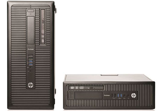 HP ProDesk 600 G1 PCs Standing Up and Lying Down Flat