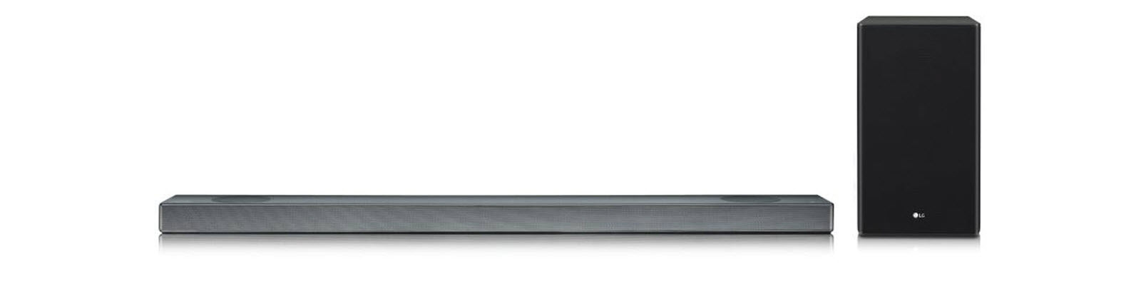 front view of LG SL9YG 5.1.2 Channel 570W Sound Bar with Subwoofer