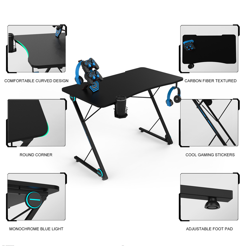 Gaming desk, home office computer desk, writing desk