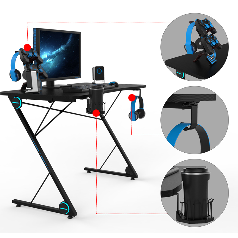 Gaming desk, home office computer desk, writing desk
