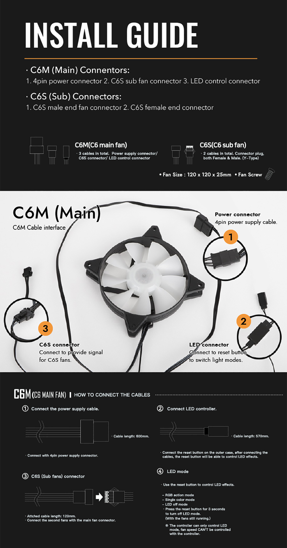 darkFlash C6 case fan air cooler ARGB sync