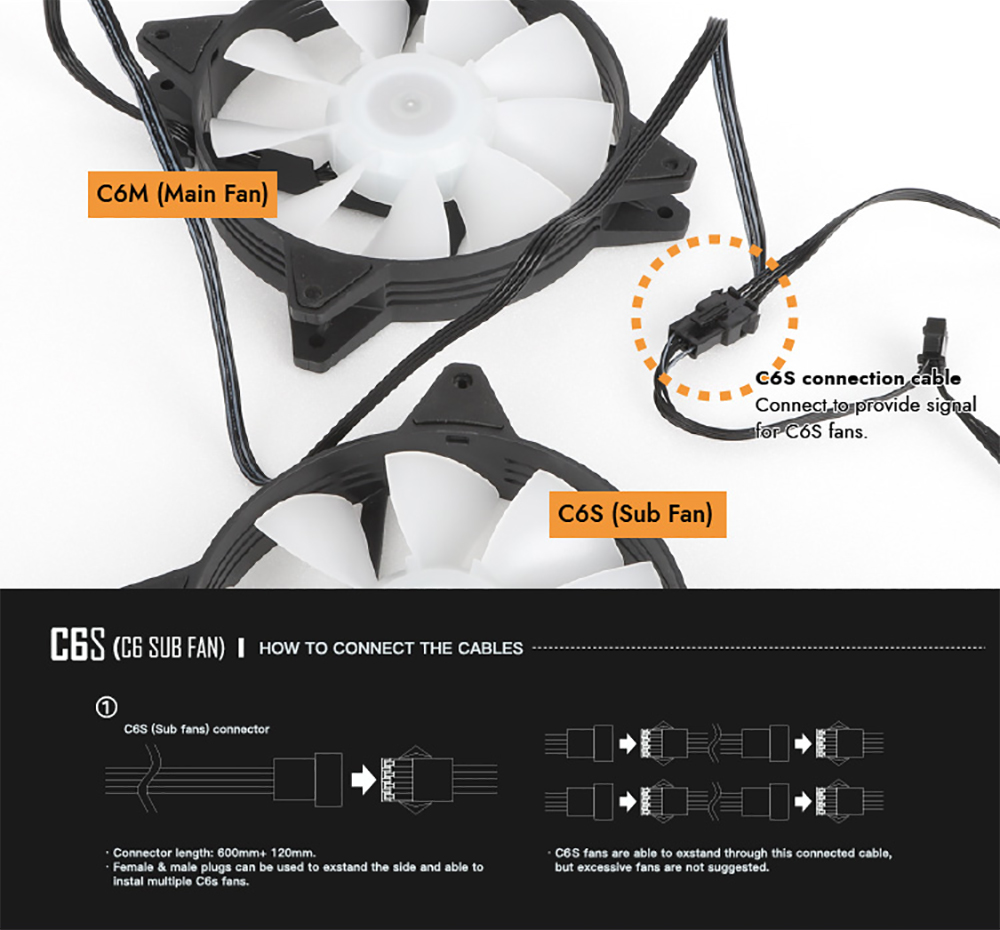 darkFlash C6 case fan air cooler ARGB sync