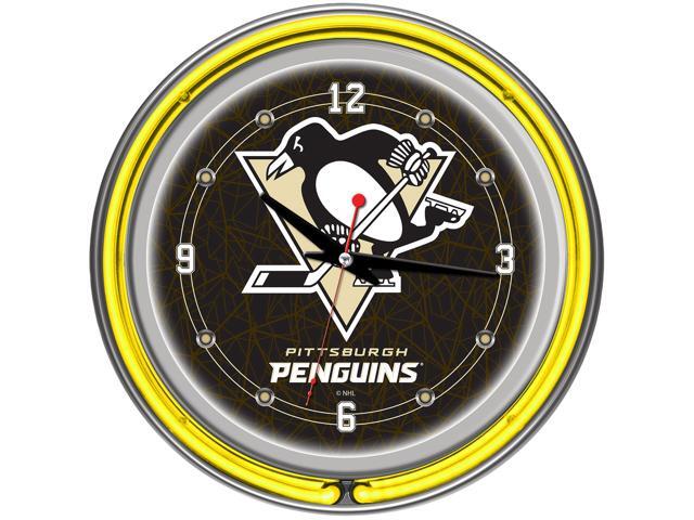 NHL Pittsburgh Penguins Neon Clock - 14 inch Diameter