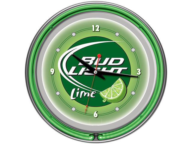 Bud Light Lime 14 Inch Neon Wall Clock