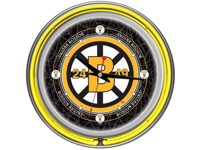 NHL Vintage Boston Bruins Neon Clock - 14 inch Diameter