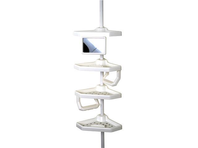 Zenith 5104W White Plastic 4 Shelf Pole Caddy