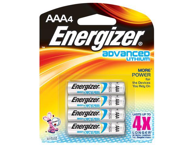 Energizer EA92BP-4 4 Pack AAA Lithium Batteries
