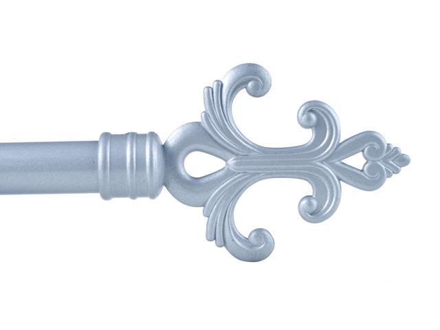 Trademark Fleur Curtain Rod 3/4 inch - Silver