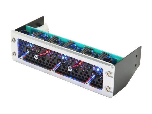 1ST PC CORP. FC-FANATIC-S Lamptron 5.25" 5-channel fan controller, 60w/channel, High/Low/Off switch