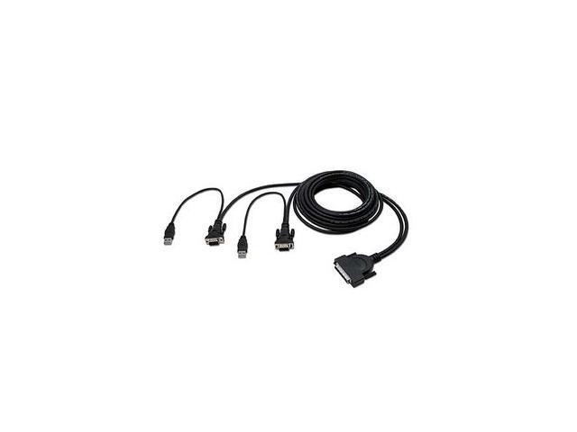 BELKIN 6 ft. OmniView ENTERPRISE Series Dual-Port KVM Cable, USB F1D9401-06