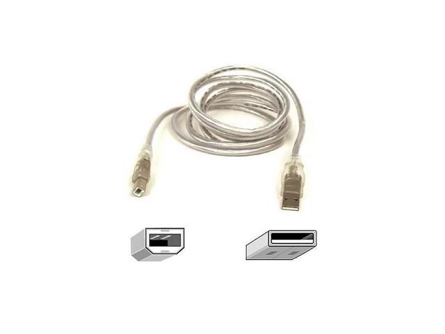 Belkin F3U133-06-CBL 6 ft. Transparent Pro Series USB2.0 Device Cable (A/ B) iMac Clear Ice Color