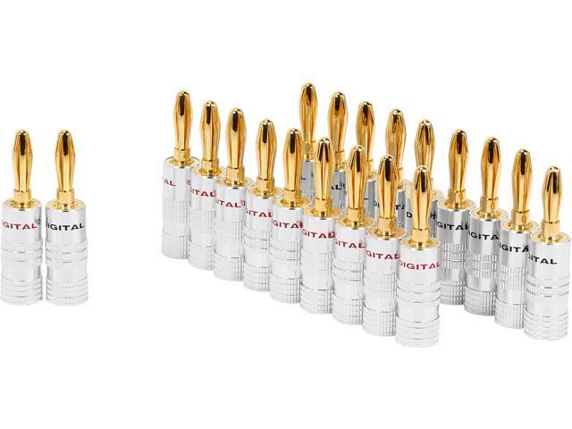 Coboc BA-SETSCREW-10P High-Quality Copper Speaker Banana Plug,Set Screw Type,10 Pair Per Package