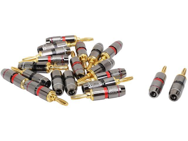 Coboc BA-CLOSESCREW-10P High-Quality Copper Speaker Banana Plug,Close Screw Type,10 Pair Per Package