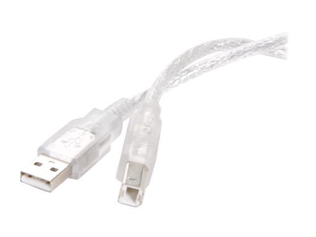 Rosewill RCW-106 - 6-Foot USB 2.0 A Male to B Male Cable, Clear