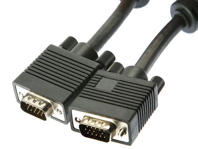 Rosewill 25 ft. VGA / SVGA Male to Male Coaxial Cable w/ Dual Ferrites Cores Model RC-25-VG-MM-BK