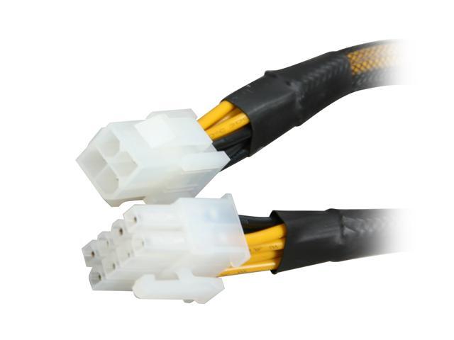 Rosewill 9.5" EPS 8-Pin Male to ATX 4-Pin Female Cable with Cable Sleeve Model RCA-RU9.5-P8M-P4F