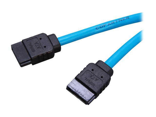 Rosewill RCA-RU-19-SA3-BL - 19.7" Round, Blue Serial-ATA III Cable with Locking Latch - Supports 6 Gbps, 3 Gbps, and 1.5 ...