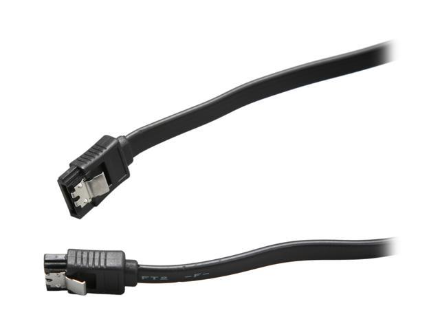 Rosewill RCAB-11036 - 36" Black Flat SATA III Cable with Locking Latch - Supports 6 Gbps, 3 Gbps, and 1.5 Gbps Transfer Rates