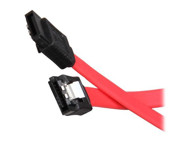 Rosewill RCAB-11052 - 36" Flat Red SATA III Cable with Locking Latch - Supports 6 Gbps, 3 Gbps, and 1.5 Gbps Transfer Rates