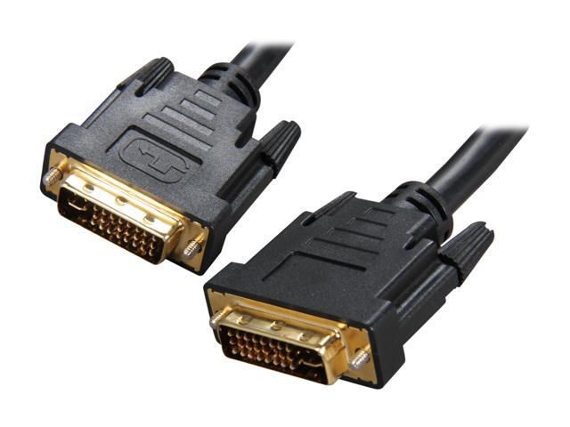 Rosewill RCDV-11001 - Black, 3-Foot DVI-I Male to DVI-I Male Cable with Dual Ferrites Cores