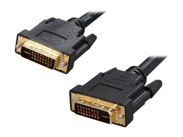 Rosewill RCDV-11002 - Black, 6-Foot DVI-I Male to DVI-I Male Cable with Dual Ferrites Cores