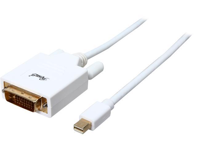 Rosewill RCDC-14017 - 3-Foot White Mini DisplayPort to DVI Cable - 32 AWG, Male to Male