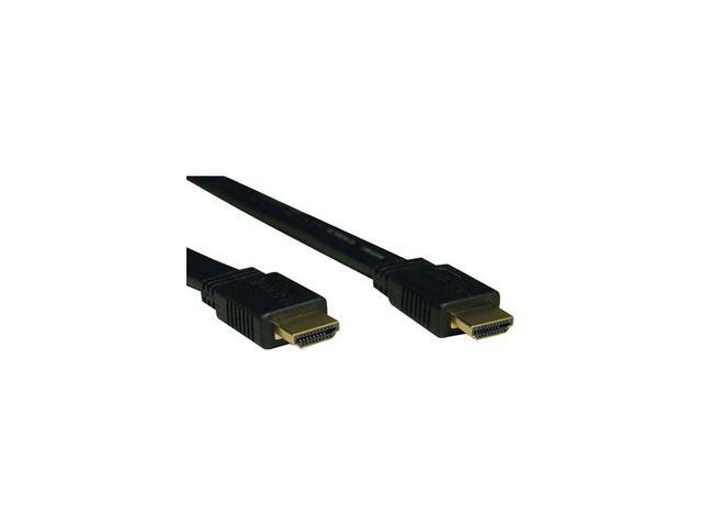 Tripp Lite P568-010-FL 10 ft. Black Flat HDMI Gold Digital Video Cable - HDMI-M / HDMI-M