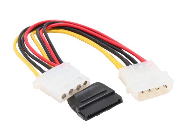OKGEAR GC8ATAMFL 8" molex 4pin male to 15pin SATA power and molex 4pin female Cable
