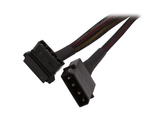 OKGEAR FC424-16 16" 4pin Male To Two 4pin Female Cable W/ Black Sleeved