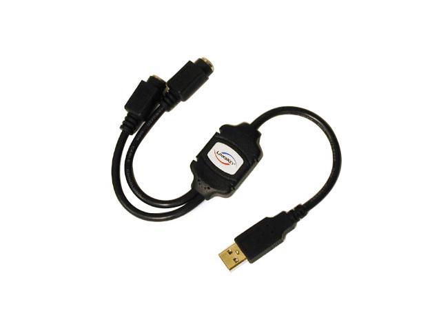 LINKSKEY Model LKV-UPC01 1 ft. USB to PS/2 Adapter for PS/2 Keyboard and Mouse