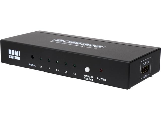 SYBA SY-SWI31051 5x1 HDMI Video/Audio Switcher 5 High-Definition HDMI 1.3 Sources to HDTV switch, IR Remote Control