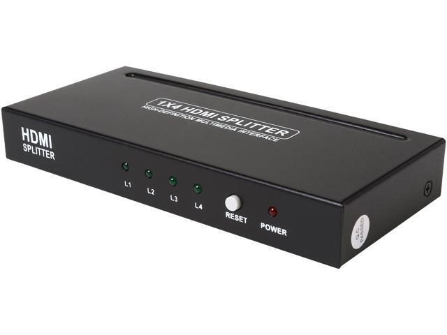 SYBA SY-SPL31052 4 Port HDMI 1.3 Splitter Box Distributes High-Definition Signal to 4 HDTV