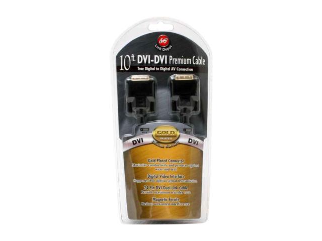 Link Depot LD-DVI10DVI Black 10 ft. DVI to DVI Cable  - OEM